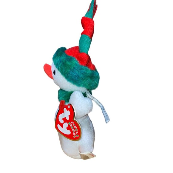 Ty "Snowgirl" Jingle Beanies Collectible Plush Snowman Toy - Picture 2 of 9